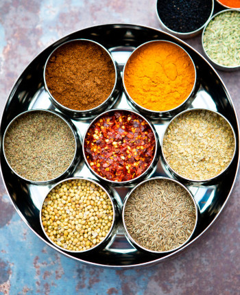 Spices in a container